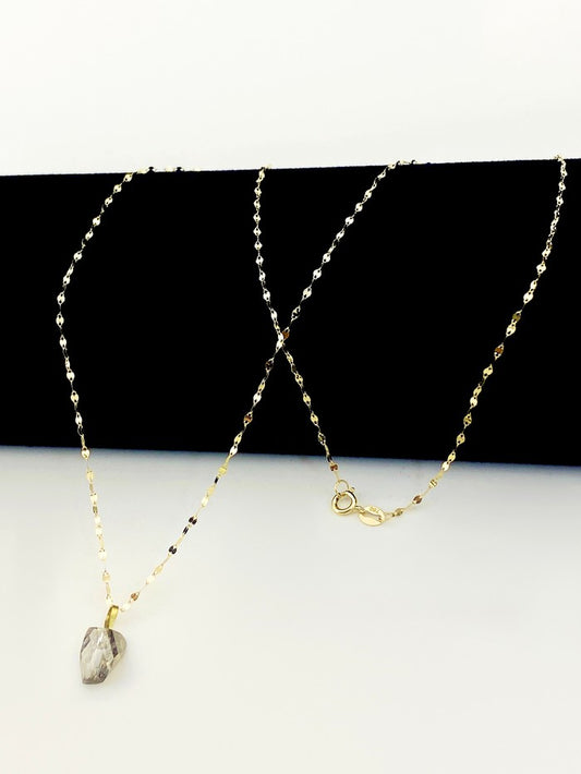 18k Real Gold Acrylic stone necklace 2 - Embellish Gold