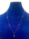 18k Real Gold Multi color round stone necklace - Embellish Gold