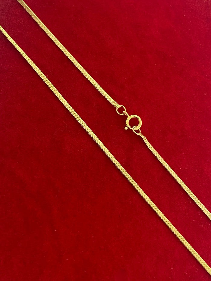 18k Real Gold Snake chain - Embellish Gold
