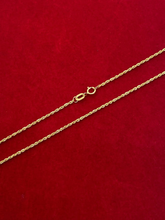 18k Real Gold Rope Chain - Embellish Gold