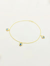 18k Real Gold Rope chain evil eye bracelet - Embellish Gold