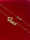 18k Real Gold Handmade customize name necklace. - Embellish Gold