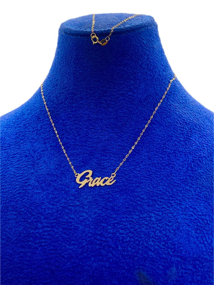 18k Real Gold Handmade customize name necklace. - Embellish Gold