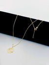 18K Real Gold 8 Heart Necklace - Embellish Gold