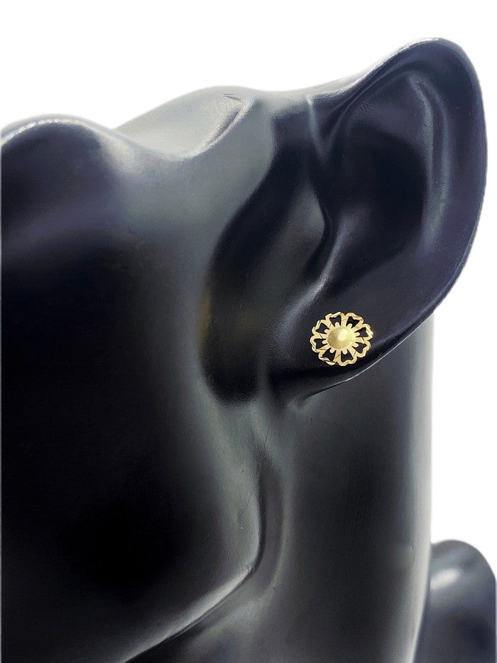 18K Real Gold Canopy flower earrings - Embellish Gold