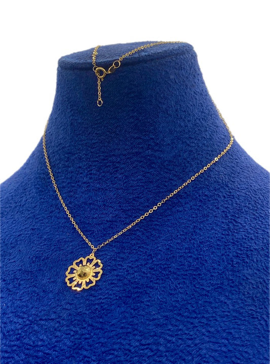 18K Real Gold Canopy flower necklace - Embellish Gold