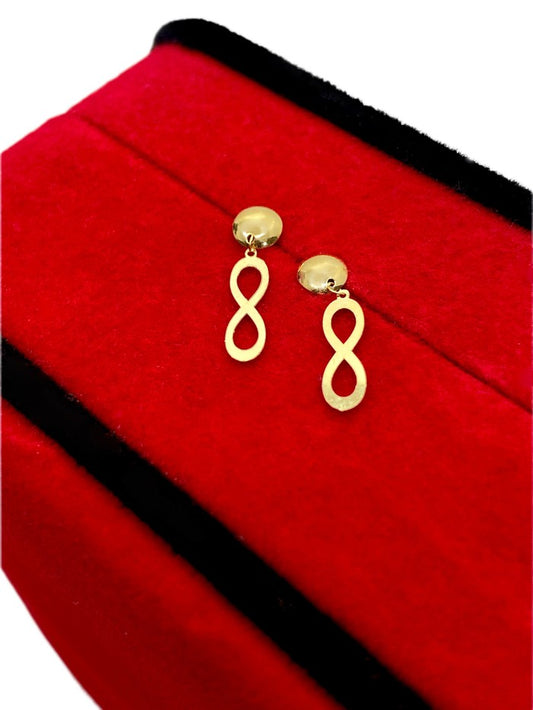 18K Real Gold Infinity earrings - Embellish Gold