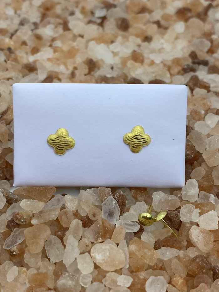 18K Gold Flower Earring 1.34 - Embellish Gold