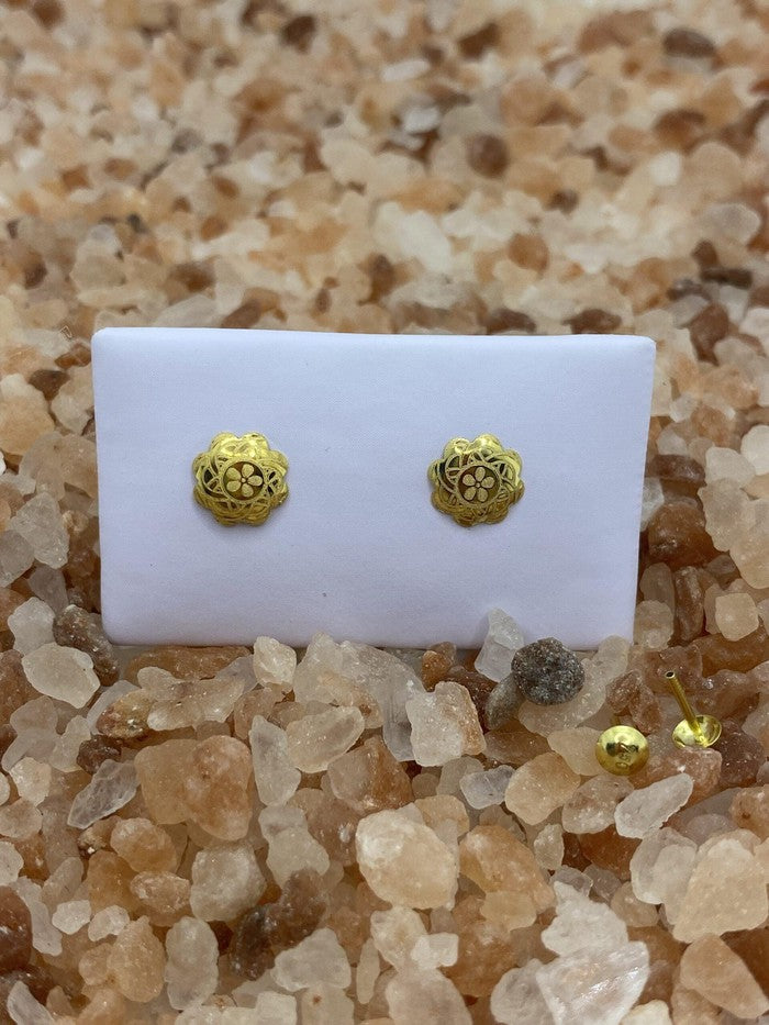 18 Karat Real Gold Earrings 1.29 - Embellish Gold