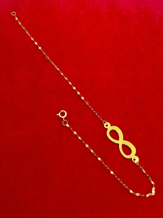 18K Real Gold Infinity Necklace in mirror chain - Embellish Gold