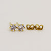 18K Gold Single Stone Earring 1.14