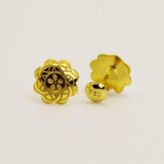 18 Karat Real Gold Earrings 1.29 - Embellish Gold