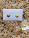 18 Karat Real Gold Earrings 1.15