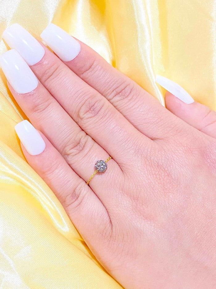 18K Real Gold Swarovski Ring - Embellish Gold