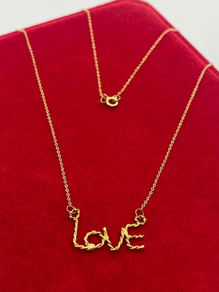 18K Real Saudi Gold Handmade Pendant Necklace 200 – Aesthetic Craft of Gold Necklace for Women - Embellish Gold