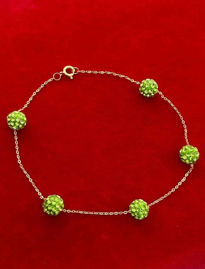 18K 4 Swarovski Balls Bracelet - Embellish Gold