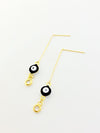 18k Real Gold Evil eye tictac earrings - Embellish Gold