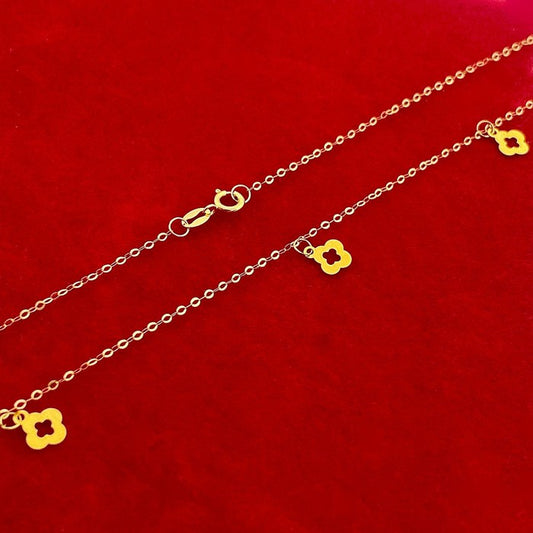 18K Real Gold 5 Flower Bracelet - Embellish Gold