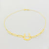 18K Real Gold Horse Nail Paper Clip Bracelet
