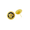 18K Real Gold Versace Design Earrings Round - Embellish Gold