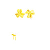 18k Real Gold 3 Petal Earrings - Embellish Gold