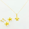 18k Gold Turtle Jewelry Set