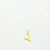 18k Gold V Necklace