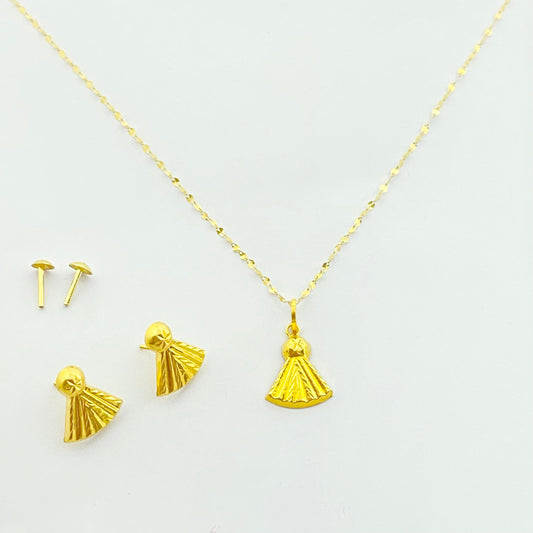 18k Gold Ribbon Earrings