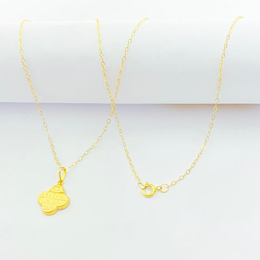 18K Real Gold VC Box Necklace - Embellish Gold