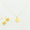 18K Real Gold VC Box Necklace And Earring Set - Embellish Gold