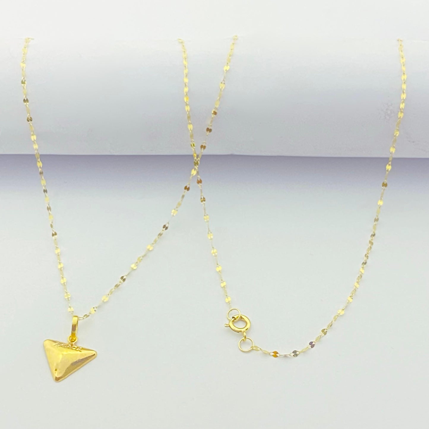 18k Gold Triangle Necklace