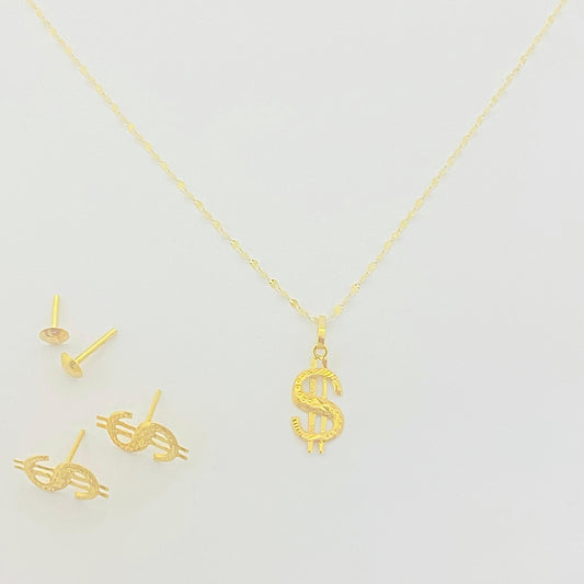 18k Gold Dollar style Earrings