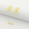 18k Gold Dollar style Earrings