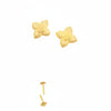 18K Real Gold Rob Flower Earrings - Embellish Gold