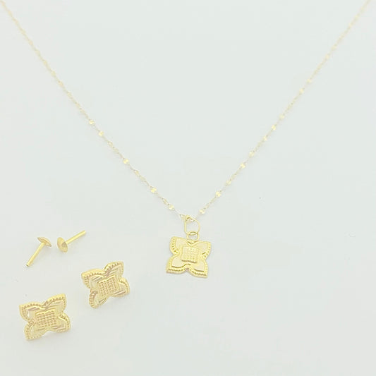 18k Gold Rob Flower Earrings