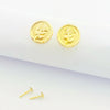 18k Gold Rose Earrings