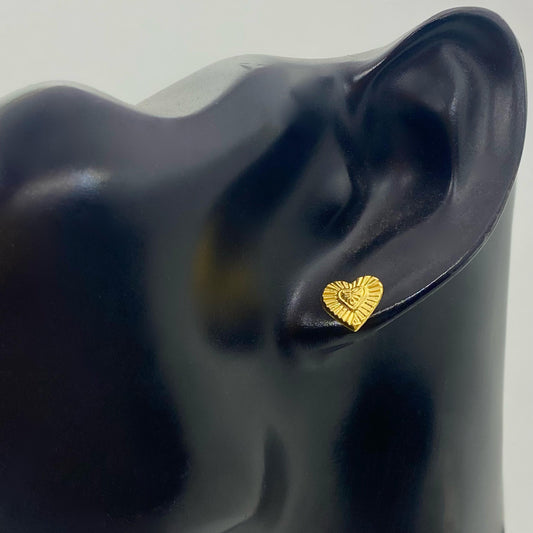 18k Gold Double Heart Jewelry Set