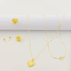 18k Gold Plain Cut Necklace
