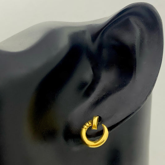 18k Gold Nail Earrings