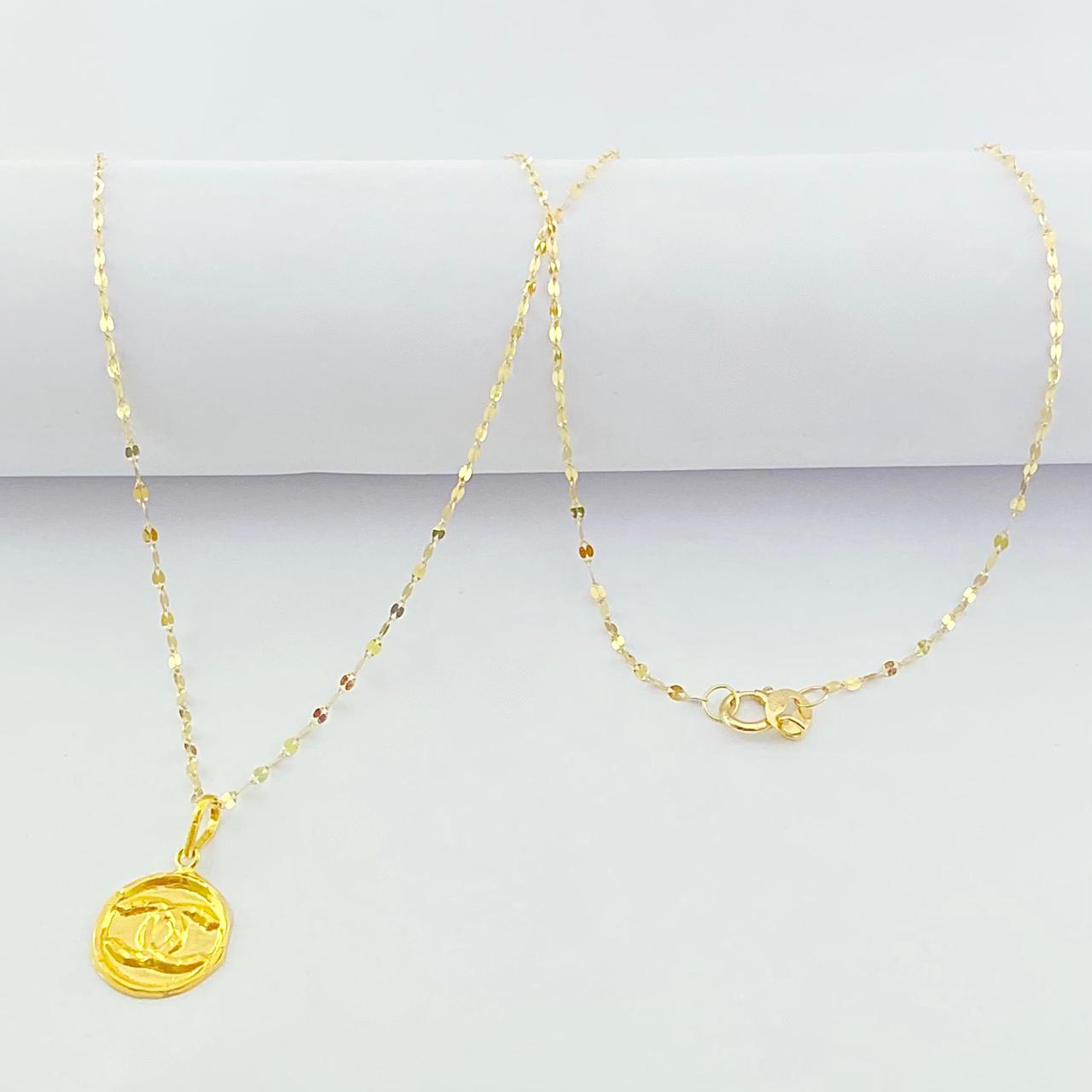 18k Gold CC Necklace
