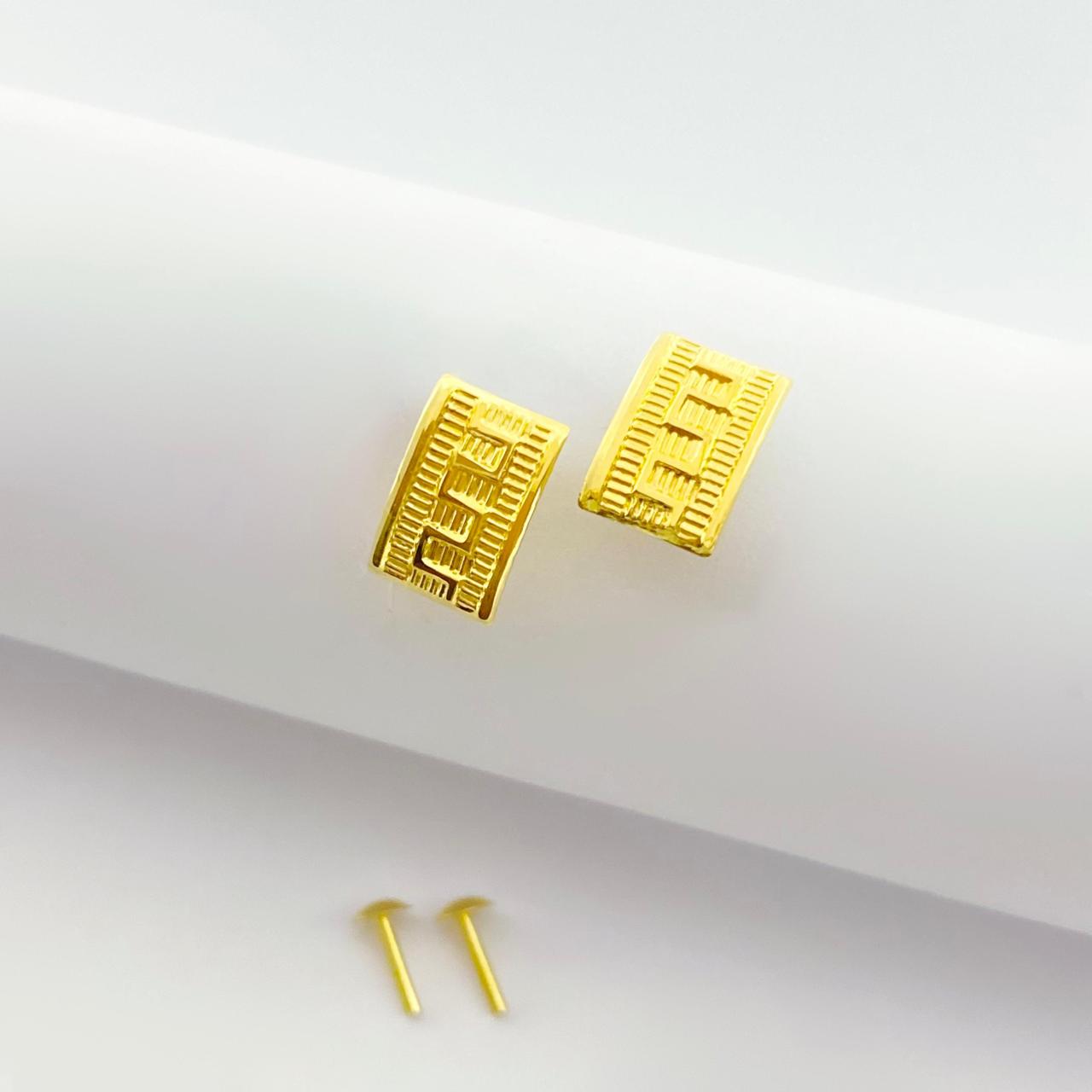 18k Gold Maze Earrings