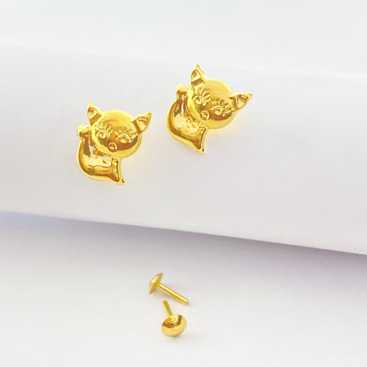 18k Gold Kitty Jewelry Set