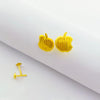 18k Gold Apple Earrings