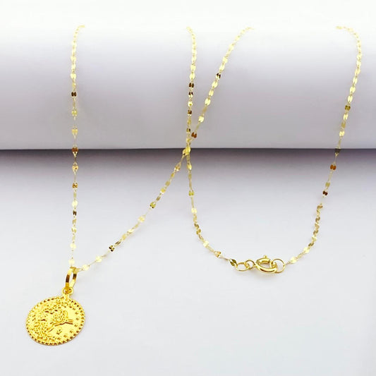 18K Real Gold Life of Tree Necklace - Embellish Gold