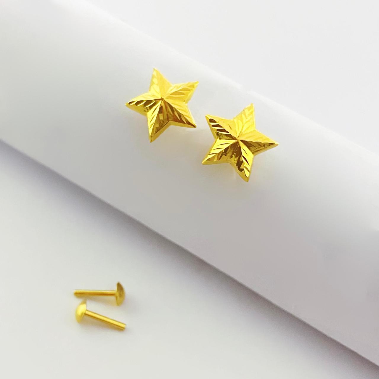 18k Gold Super Star Earrings