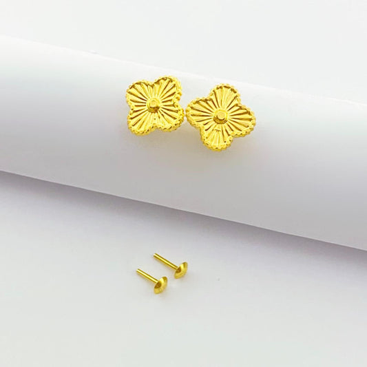 18k Gold VC Dot Earrings