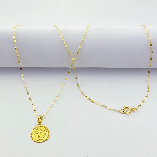 18K Real Gold Star Bucks Necklace And Earring Set - Embellish Gold
