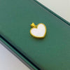 18k Gold Jade Heart Pendant