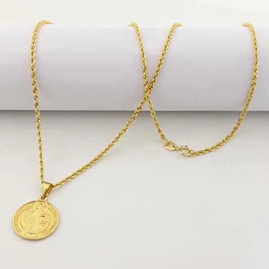 18k Gold Religious Necklace