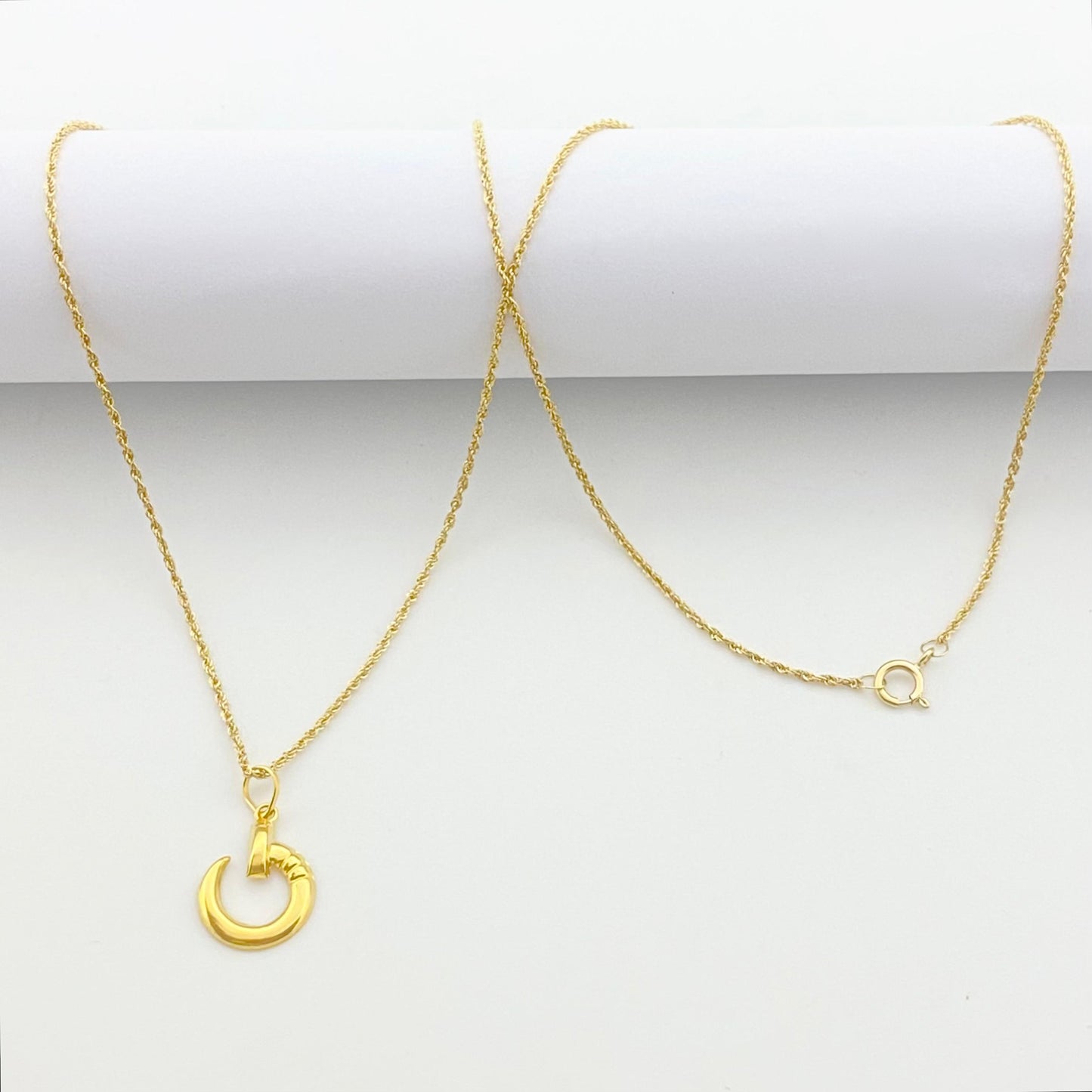 18k Gold Nail Necklace